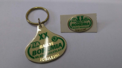 Rally Bohemia XX. jubilejní odznak + klíčenka