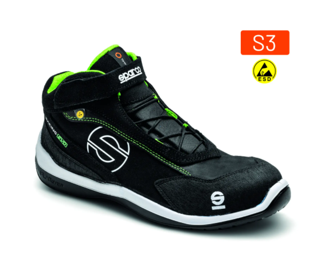 Sparco boty RACING EVO S3 (vel. 40, černé se zelenou)